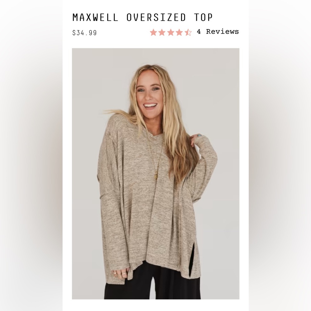 Three Bird Nest Oversized Top